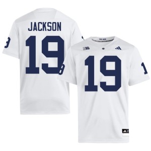 #19 Replica Amarion Jackson White Mens Nittany Lions College Football Jerseys 975918-421