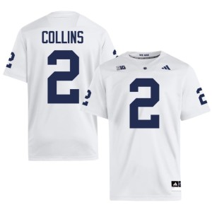 #2 PSU Men College Football Official White Audavion Collins Jersey 871277-622