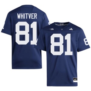 #81 Mens Ben Whitver Navy PSU Replica College Football Jersey 529980-760