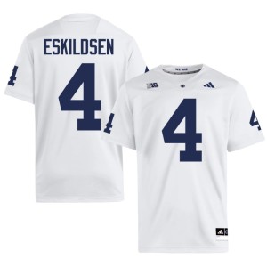 #4 Men NCAA Penn State White College Football Brett Eskildsen Jersey 204477-973