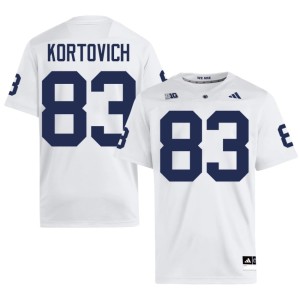 #83 Penn State College Football Game Men's White Brian Kortovich Jersey 816737-786
