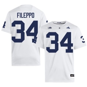 #34 Official Roaring Lions White Men Chris Fileppo College Football Jersey 255036-412