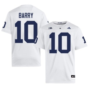 #10 College Football PSU White Official Connor Barry Men's Jersey 639881-354