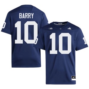 #10 College Football Men's Penn State Nittany Lions Player Connor Barry Navy Jersey 487531-203