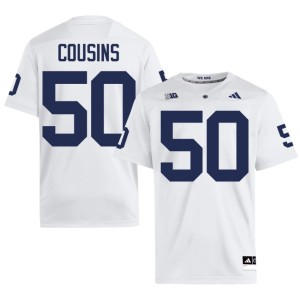 #50 Cooper Cousins College Football Game Men PSU Lions White Jersey 756652-400