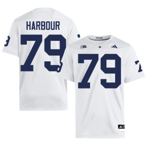#79 Player PSU Lions White College Football Donnie Harbour Men's Jersey 743420-215