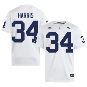 #34 Franco Harris High School Men's PSU Lions College Football White Jerseys 398623-128