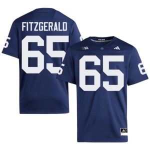 #65 Embroidery Penn State Navy Jim Fitzgerald Men's College Football Jersey 997956-662