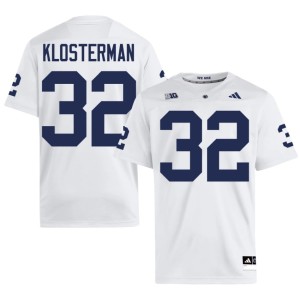 #32 Roaring Lions College Football White Men John Klosterman Embroidery Jersey 156827-302