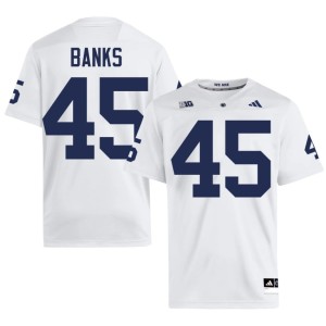 #45 White Men's 2026-27 Josh Banks College Football Penn State Jersey 944839-363
