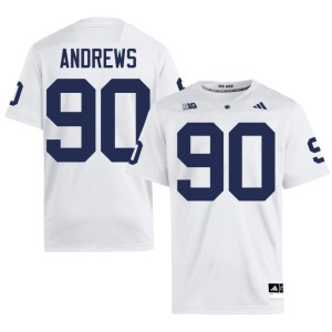 #90 Penn State NCAA Liam Andrews College Football White Mens Jersey 642796-862