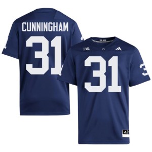 #31 Lions College Football Embroidery Logan Cunningham Navy Mens Jerseys 993634-460
