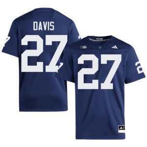 #27 Omarion Davis NCAA Men College Football Penn State Lions Navy Jerseys 484981-997