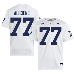 #77 College Football PSU Nittany Lions Owen Aliciene 2026-27 White Mens Jersey 212414-716
