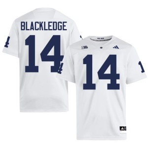 #14 Men Stitched PSU Lions College Football White Todd Blackledge Jersey 475590-733