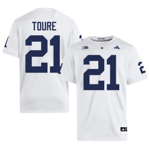 #21 Vaboue Toure High School Men College Football White Penn State Jersey 677864-813