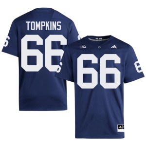 #66 Will Tompkins Men Nittany Lions Navy Replica College Football Jerseys 237170-407