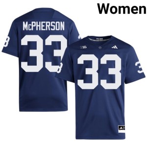 #33 Alexander McPherson Embroidery Navy Penn State Nittany Lions Women College Football Jerseys 459055-862