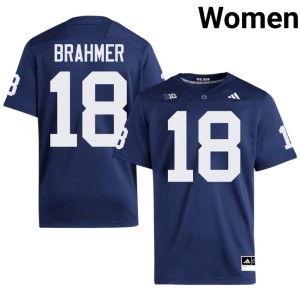 #18 Women's Roaring Lions College Football Stitched Benjamin Brahmer Navy Jersey 740328-601