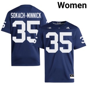 #35 Navy Replica Blaise Sokach-Minnick Womens College Football PSU Lions Jerseys 316495-363