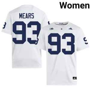 #93 Bobby Mears Penn State Nittany Lions Women's College Football White Alumni Jersey 867536-755