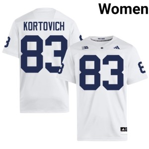 #83 College Football Women University Brian Kortovich Penn State Lions White Jersey 513763-475