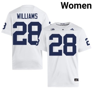 #28 Player Penn State Nittany Lions Bryson Williams Women College Football White Jerseys 871954-538