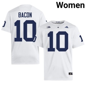 #10 White Stitched Women's Caleb Bacon PSU Lions College Football Jersey 231739-718