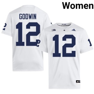 #12 Womens PSU Lions College Football Chris Godwin Replica White Jersey 281846-685