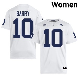 #10 White College Football Connor Barry Penn State University Women Jerseys 719745-691