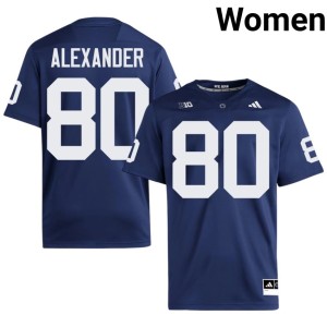 #80 Lions Cooper Alexander Navy College Football Women Alumni Jerseys 964369-233