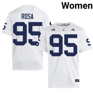 #95 Women PSU Lions White Cristiano Rosa College Football University Jersey 906294-346