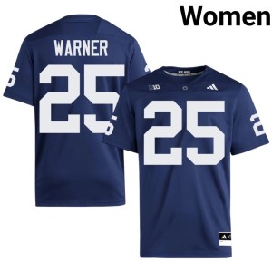 #25 Lions College Football Navy Women Curt Warner Game Jerseys 156501-921