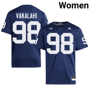 #98 Womens College Football Navy Dallas Vakalahi Penn State High School Jersey 336776-856