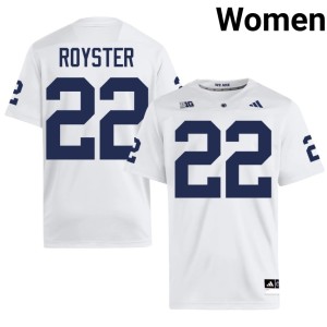 #22 College Football Womens Replica White Evan Royster Penn State Lions Jersey 537822-655