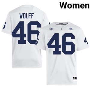 #46 Womens College Football Evan Wolff Alumni Penn State Nittany Lions White Jersey 316840-578