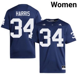 #34 Franco Harris Penn State Lions College Football Navy High School Womens Jerseys 477425-614