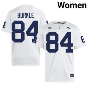 #84 PSU Gabe Burkle Womens White Game College Football Jerseys 442226-866