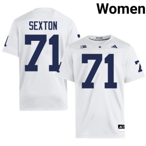 #71 NCAA Womens Penn State Garrett Sexton White College Football Jerseys 540489-645