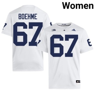 #67 PSU Henry Boehme White Game College Football Womens Jersey 738035-414