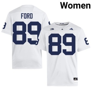 #89 White Womens Penn State Nittany Lions Jackson Ford College Football Embroidery Jerseys 502336-908
