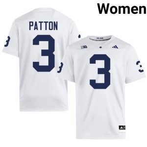 #3 Stitched Women Jamison Patton College Football White Penn State Jersey 168411-194
