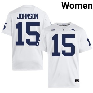 #15 Women's Joshua Johnson Official White College Football Penn State Nittany Lions Jerseys 451499-888