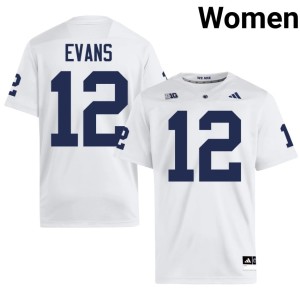 #12 Penn State White Women's College Football Kase Evans 2026 Jersey 695655-672