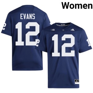 #12 College Football Kase Evans Navy Women's Official Penn State Nittany Lions Jerseys 540397-244