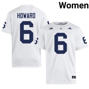 #6 Penn State Official College Football White Womens Koby Howard Jerseys 729090-830