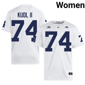 #74 Kuol Kuol II Stitched White Penn State College Football Women Jersey 511133-715