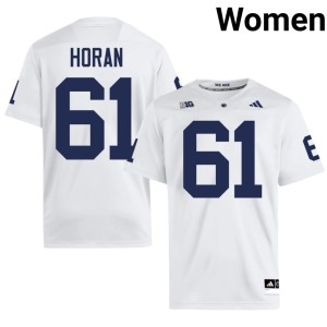 #61 White Women Embroidery College Football Liam Horan Penn State Nittany Lions Jersey 849310-768