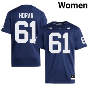 #61 Liam Horan PSU Navy College Football 2026-27 Women's Jersey 698719-263