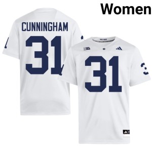 #31 College Football Limited Womens White Roaring Lions Logan Cunningham Jerseys 638723-904